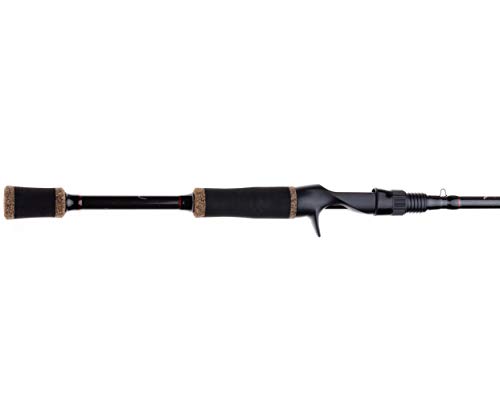 Halo Fishing Scott Canterbury Series Fishing Rod, Casting Rod, 7'3" Medium Heavy, Black