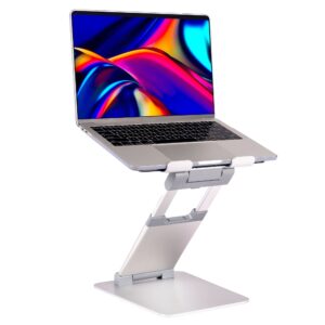 obvus solutions adjustable laptop tower stand | multiple awards from top technology, business and health magazines | sitting to standing in seconds | reduce back and neck pain | made in the usa