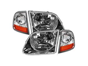 marketplace auto parts headlight and cornering light kit - 4 piece - compatible with 1997-2003 ford f150 (fits from 07/1996) lightning style