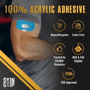 Skin Grip CGM Patches for Guardian Sensor 3 (20-Pack), Waterproof and Sweatproof for 10-14 Days, Pre-Cut Adhesive Tape, Continuous Glucose Monitor Protection(Tan)