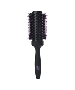 wet brush volume & body round brush for thick to coarse hair - volumizing salon blow-out with less pain, effort & breakage - natural boar bristle detangles knots, 1.5" barrel