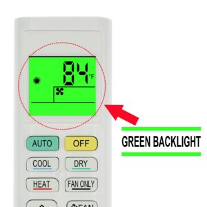 RCECAOSHAN Replacement for Daikin Air Conditioner Remote Control FTK09NMVJU FTX09NMVJU FTK12NMVJU FTX12NMVJU FTK18NMVJU FTX18NMVJU FTK24NMVJU FTX24NMVJU English Version Display in Fahrenheit