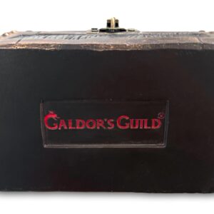 Galdor's Guild Mimic Dice Chest Storage Box | Free Lock & Key | Compatible with Dungeons & Dragons Players, Dungeon Master/DM RPG Gaming | Holder Vault Case | Holds 4 Sets of Polyhedral Dice (Regular)