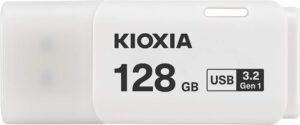 kioxia 128gb transmemory u301 usb 3.2 flash drive, white