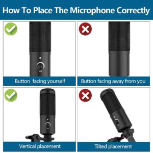 USB Microphone, Travor Metal Condenser Recording Microphone for Laptop MAC or Windows Cardioid Studio Recording Vocals, Voice Overs,Streaming Broadcast and YouTube Videos