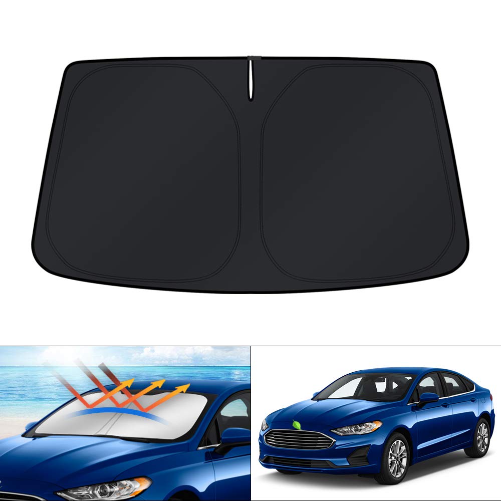 KUST Windshield Sun Shade for Ford Fusion 2013-2021 Front Window Screen Cover Sun Visor Protector Foldable Blocks UV Rays Keep Your Car Cooler