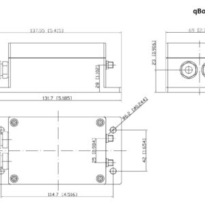 qBox DIY IOT Enclosure Kit (Two SMAs), IOT Enclosure for Arduino MKR Feather ESP32 Cellular LoRa WiFi Board, Waterproof IP65 Enclosure with Glands, prototyping PCB and Two SMA connectors