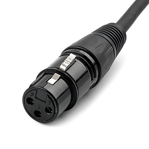 Disino XLR Splitter Cable, 3 Pin XLR Female to Dual XLR Male Patch Y Cable Balanced Microphone Splitter Cord Audio Adaptor- 5 Feet