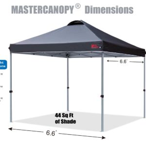 MASTERCANOPY Durable Pop-up Canopy Tent with Roller Bag (Black)