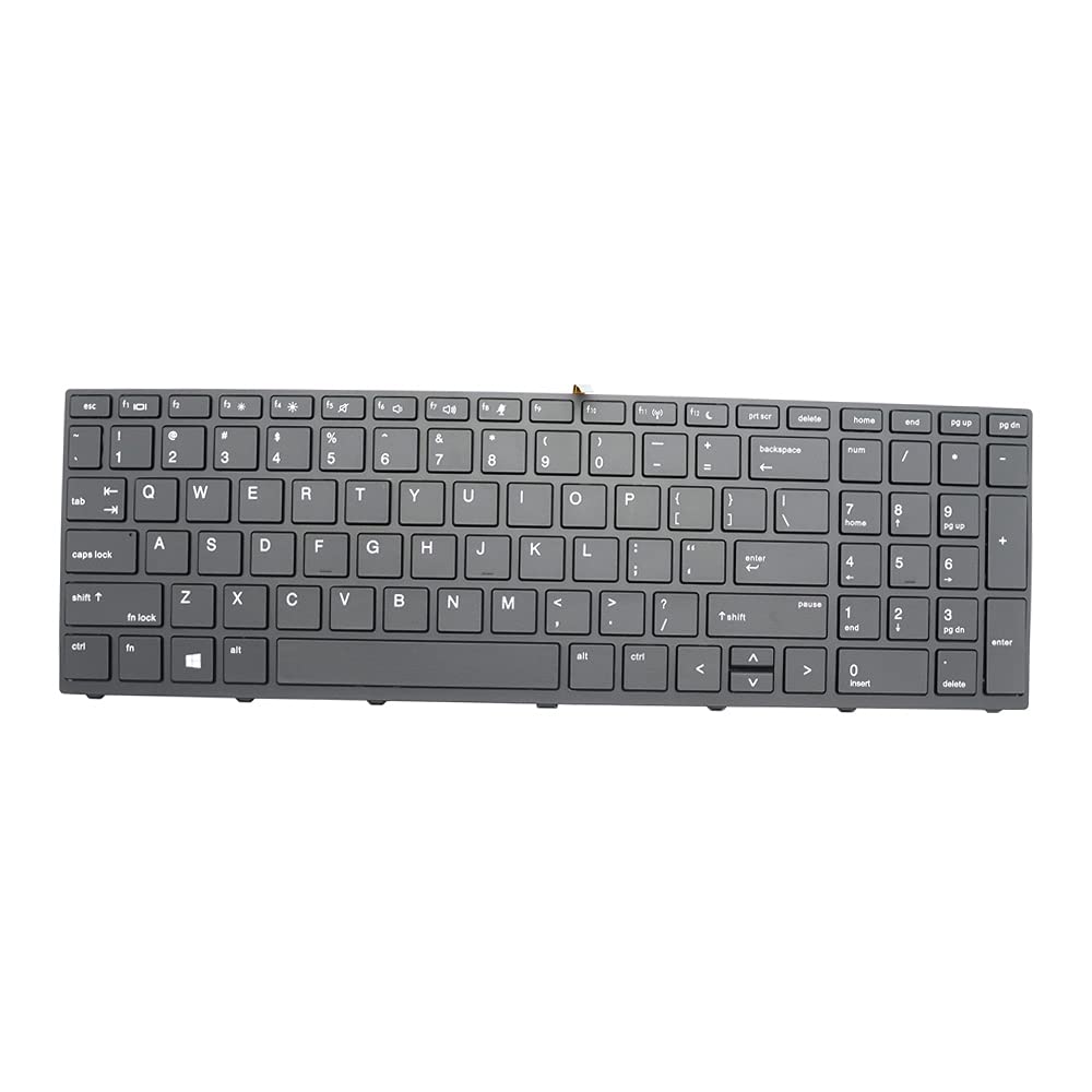 New Keyboard Replacement for HP Probook 450 G5 / 455 G5 / 470 G5 L01028-001 with Backlit Frame US