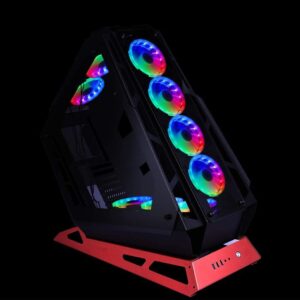 GIM KB-23 RGB Case Fans, 3 Pack 120mm Quiet Computer Cooling PC Fans, Music Rhythm 5V ARGB Addressable Motherboard SYNC/RC Controller, Colorful Cooler Speed Adjustable with Fan Control Hub