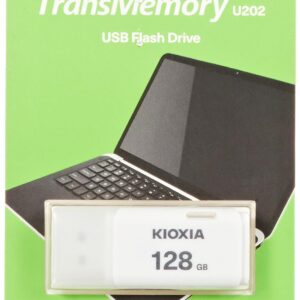 Kioxia U202 TransMemory 128GB USB2.0 Flash Drive Portable Data Disk USB Stick White LU202W128GG4