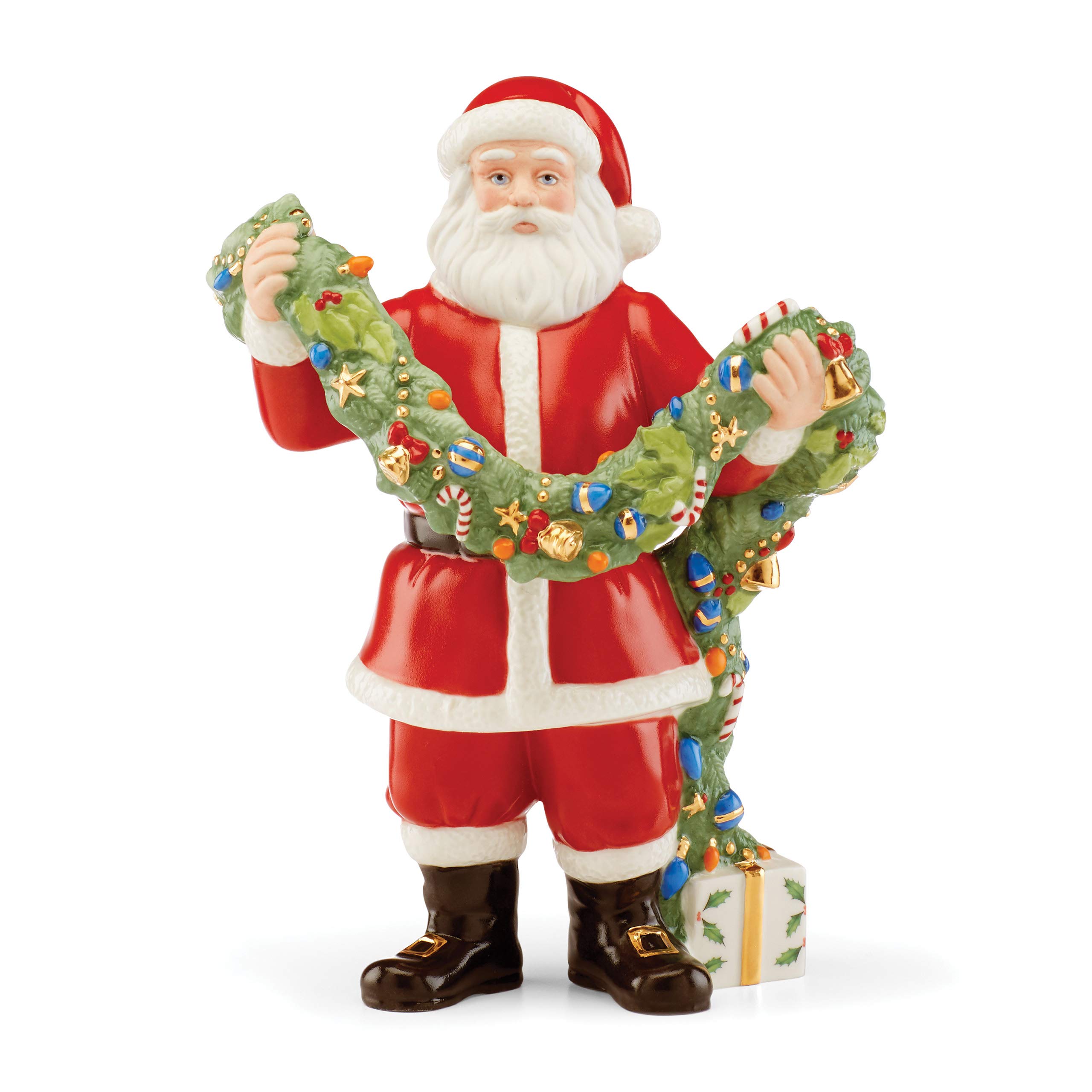 Lenox 2020 Santa Decking The Halls Figurine, 1.30 LB, Multi