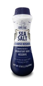 cris-sal gourmet kosher sea salt, coarse diamond crystal full flavor natural grain salt, great for cooking, table seasoning recipes, finishing and more, pantry friendly, 17.63 oz (pack of 1)