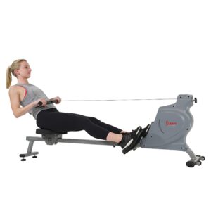 sunny health & fitness space efficient magnetic rowing machine - sf-rw5987