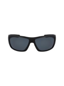 columbia men's utilizer wrap polarized sunglasses, matte black/smoke polarized, 62 mm