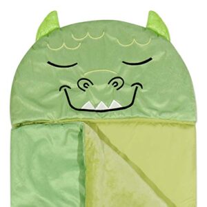 Heritage Kids Monster Plush Hooded Sleeping Bag, 64" L x 25" W, Green