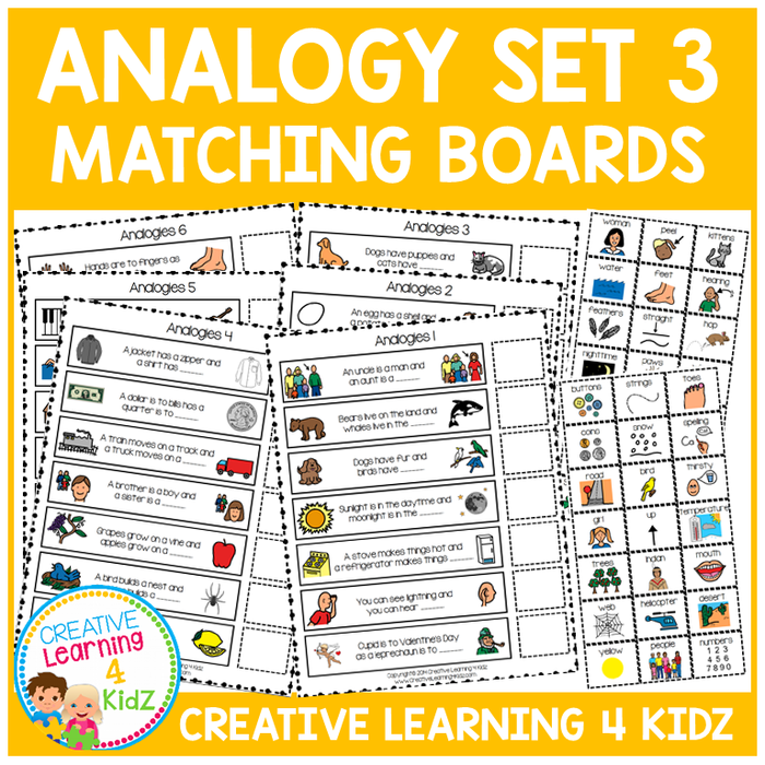 Analogy Matching Boards Set 3