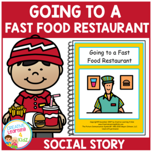going to a fast food restaurant social storybook