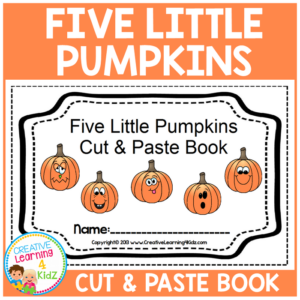 five little pumpkins cut & paste book