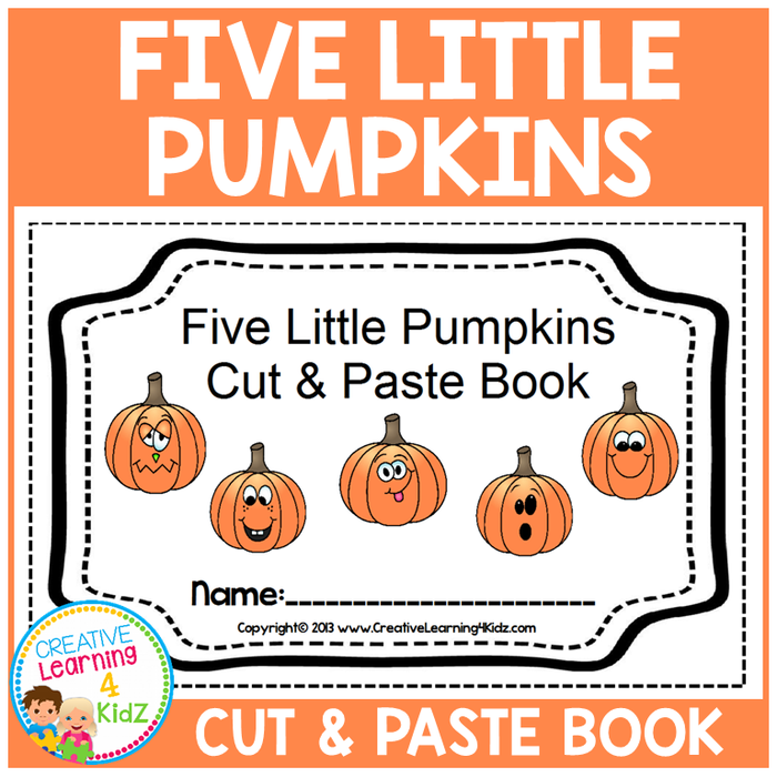 Five Little Pumpkins Cut & Paste Book