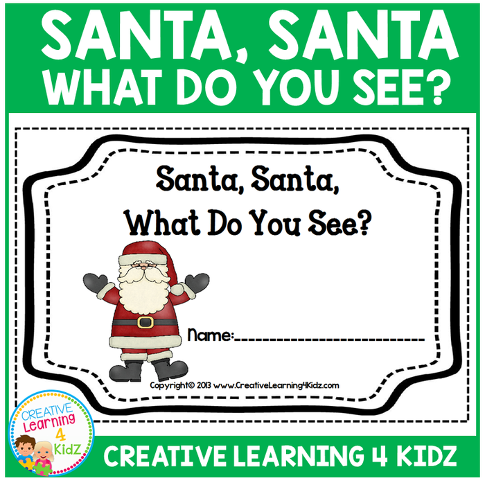 Santa, Santa What Do You See? Cut & Paste Book