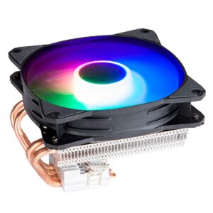 golden field z100 cpu air cooler 4 heatpipes heatsink 95w radiator with 120mm low profile led fan for intel lga1151 and amd am4