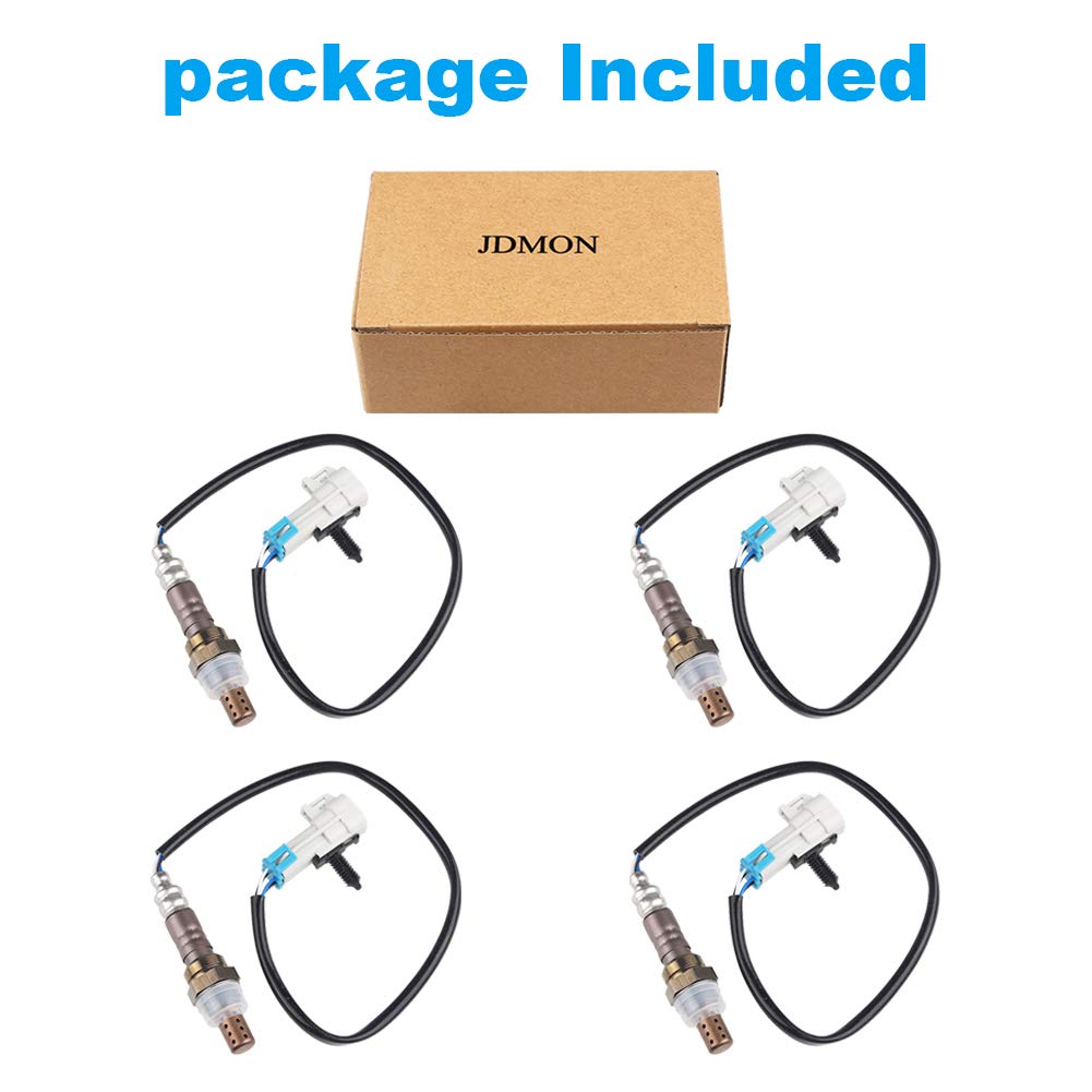 JDMON Compatible with O2 Oxygen Sensor Upstream & Downstream Chevrolet GMC Silverado 1500 /Tahoe 5.3L, Sierra 1500/Yukon 2003 2004 2005,Replaces 21546, SG1857,234-4668,15284, Set of 4