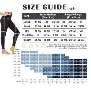 High Waisted Leggings for Women-Womens Black Seamless Workout Leggings Running Tummy Control Yoga Pants(S-M)