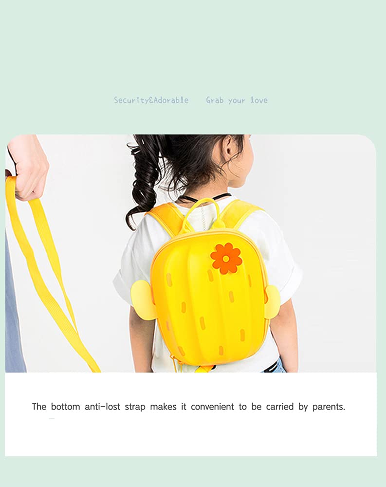 Kids Backpack with Safety Leash,Waterproof Backpack Preschool Toddler,Cute Bag leash for Kids,Bookbag Harness(Yellow)