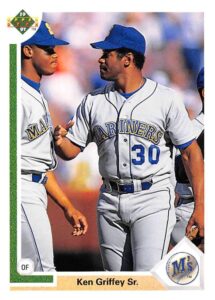 1991 upper deck #572 ken griffey sr./ken griffey jr. nm-mt seattle mariners baseball