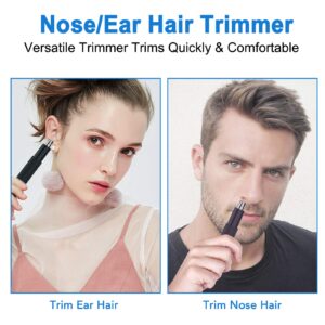 RAINBEAN Ear and Nose Hair Trimmer for Men and women-2020, Professional Nose Hair Trimmer with Stainless Steel Blad & IPX7 Waterproof System, Facial Eyebrow and Nose Hair Remover.