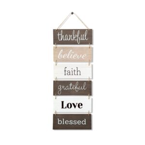 hanging wall decor sign - welcome vertical wall art decorations, rustic home farmhouse decor living room, bedroom, bathroom, family, dining, and kitchen, signs for house, rustic decorations for home