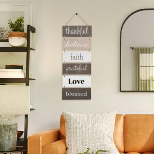 Hanging Wall Decor Sign - Welcome Vertical Wall Art Decorations, Rustic Home Farmhouse Decor Living Room, Bedroom, Bathroom, Family, Dining, and Kitchen, Signs for House, Rustic Decorations for Home