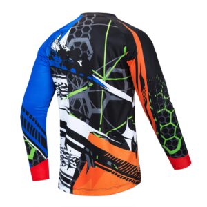 JPOJPO Men's Cycling Jersey MTB T Shirt Long Sleeve Youth Off-Road Motorcycle Jersey Bicycle Clothes Anti-UV