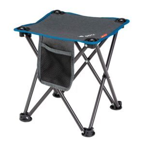 small folding camping stool portable stool portable seat for adults fishing hiking gardening beach with carry bag, blue