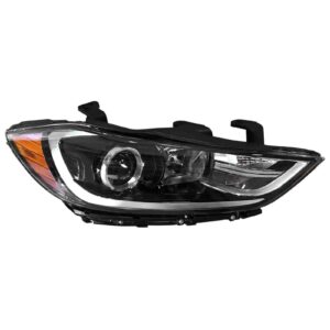 automoded aftermarket halogen headlight headlamp assembly replaces 92102-f3000 92102f3000 hy2503206 compatible with 2017 2018 elantra | right passenger side 1pc | by automoded