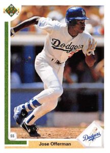 1991 upper deck #356 jose offerman nm-mt los angeles dodgers baseball los angeles dodgers