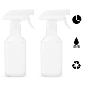 keydaomler spray bottle 12 oz (350 ml), leak proof squirt bottle, 3 ways adjustable nozzle, refillable empty spray bottle for cleaning, cats, hair, plants, 2-pack
