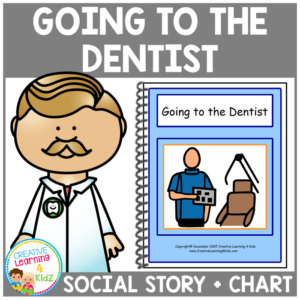 going to the dentist social storybook & brushing teeth chart