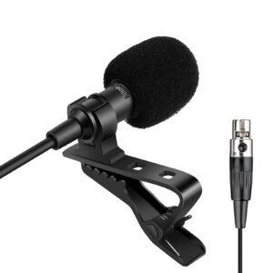 sujeetec lavalier microphone lapel microphone compatible with akg samson wireless transmitter - unidirectional condenser mic - mini xlr ta3f plug