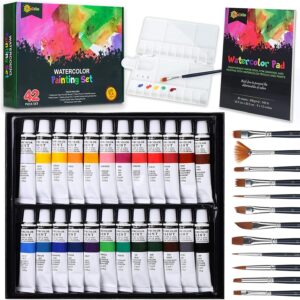 watercolor paint set for adults - professional watercolor set with water color paints | watercolor paint kit supplies painting set for adults | painting kit for adults, kids and beginners