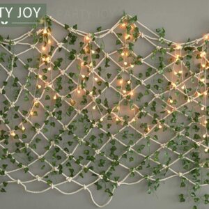 PARTY JOY 84Ft 12 Strands Artificial Ivy Leaf Vines Hanging Plants Garland Fake Foliage for Room Home Garden Bedroom Kitchen Patio Office Wedding Wall Decor (Green,960 Leaves)