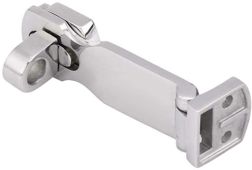 ISURE MARINE Grade Stainless Steel 3" Heavy Duty Door Hasp with Turning Padlock Eye Mount with Screws