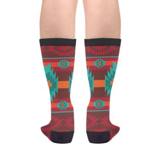 Colorful Southwest Southwestern Abstract Novelty Socks for Women & Men