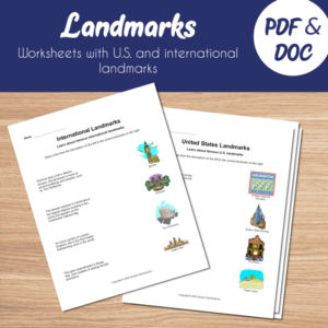 landmarks worksheets