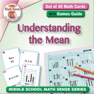 understanding the mean: 40 math cards with games guide 6s14