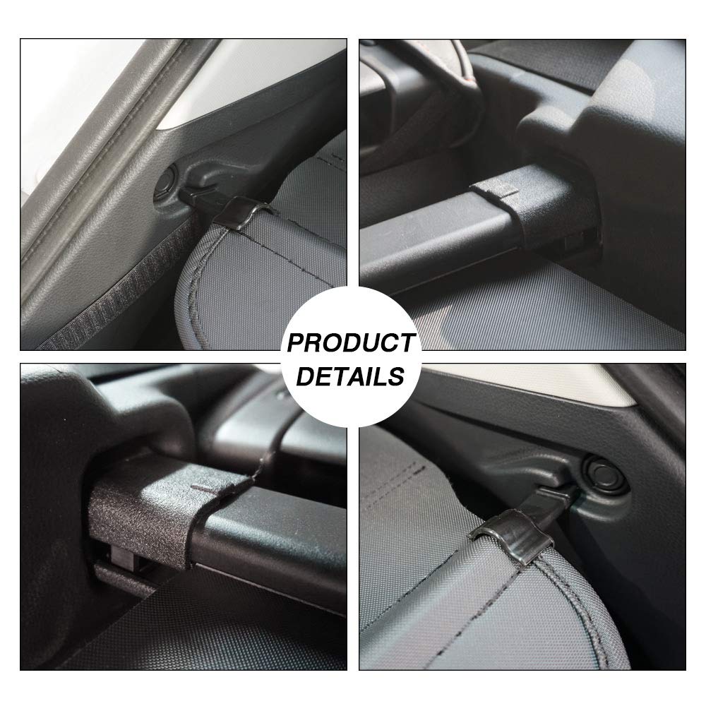 Powerty Compatible with Cargo Cover Ford Edge 2023 2015-2022 Rear Retractable Trunk Shade Shield Luggage Tonneau Cover Black No Gap