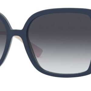 Valentino Women's Round Fashion Sunglasses, Blue/Gradient Grey, One Size