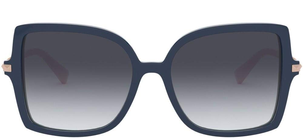 Valentino Women's Round Fashion Sunglasses, Blue/Gradient Grey, One Size